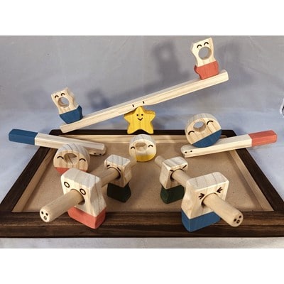 木のおもちゃ「コロポコ積木パズル(スーパー)」