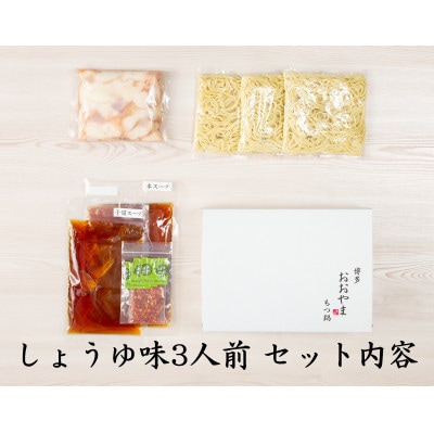 「おおやま」博多もつ鍋(みそ味・しょうゆ味/各3人前)(田川市)