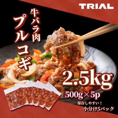 味付け牛肉プルコギタレ付け500g×5p　2.5kg