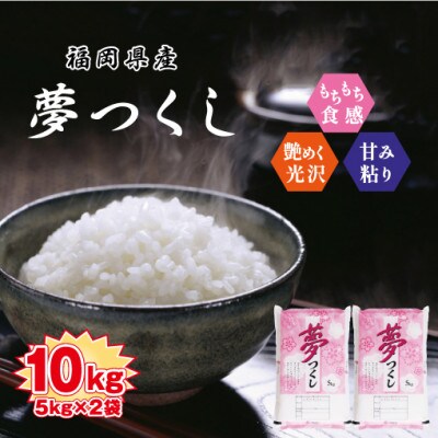 令和4年産　福岡県産夢つくし10kg(5kg×2)(田川市)