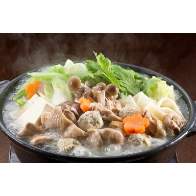 黄金のだしぽん酢で食べる。博多水炊きセット(4～5人前)(田川市)