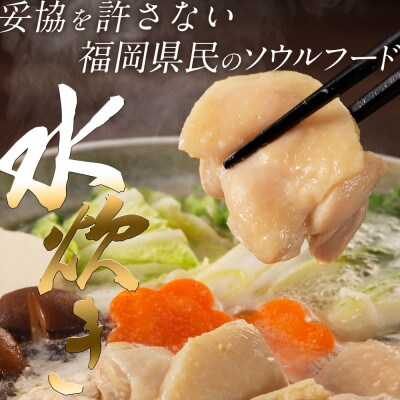 濃厚スープと注目の銘柄鶏の旨味がたっぷり!博多風水炊きセット 10～12人前(田川市)