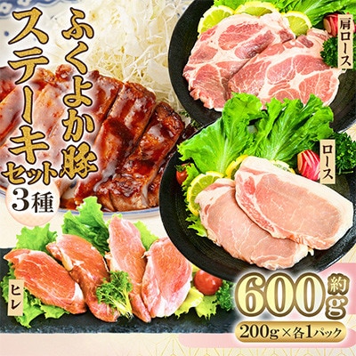 ふくよか豚　ステーキセット 600g(200g×3パック)(田川市)