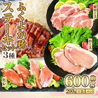 ふくよか豚　ステーキセット 600g(200g×3パック)(田川市)