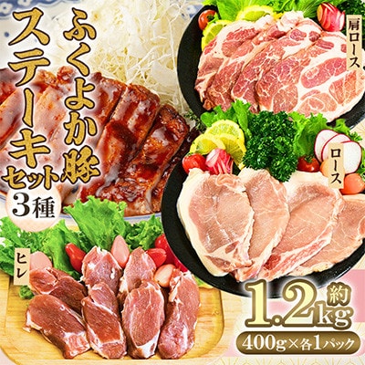 ふくよか豚　ステーキセット 1.2kg(400g×3パック)(田川市)