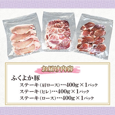 ふくよか豚　ステーキセット 1.2kg(400g×3パック)(田川市)