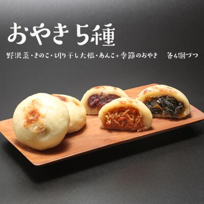 信州産 冷凍おやき5種 20個セット