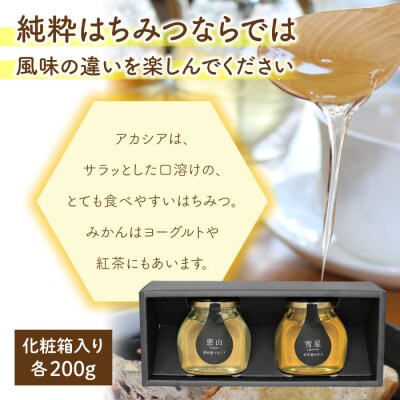 東御市産アカシアはちみつ&伊豆産みかんはちみつセット