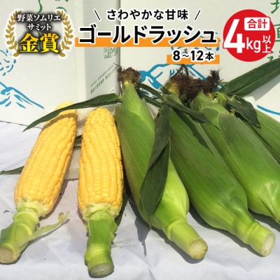 【先行受付2025年発送】東御市産とうもろこし(ゴールドラッシュ)約4kg(8〜12本)