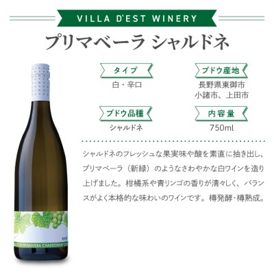 ヴィラデスト 白ワイン 辛口 2種4本セット(プリマベーラ シャルドネ、ソーヴィニョン ブラン)