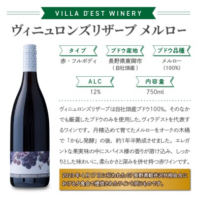 日本ワインコンクール銀賞!メルロー(赤ワイン)飲み比べ 3本セット【ヴィラデストワイナリー】