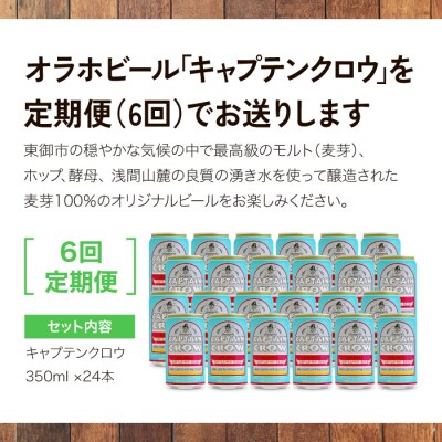 【6回定期便】オラホビール キャプテンクロウ24本