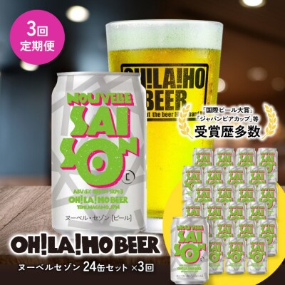 【3回定期便】クラフトビール「ヌーベルセゾン」24本|オラホビール 地ビール