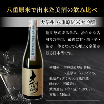  日本酒・大信州「ひとごこち」と坐kura「金紋錦」の飲み比べセット
