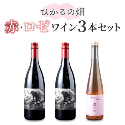【ひかるの畑】赤ワイン・ロゼワイン 3本セット