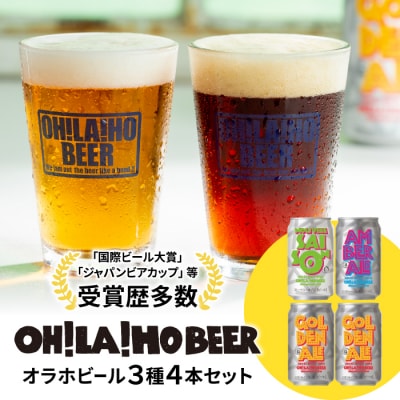 クラフトビール3種4本 飲み比べ【オラホビール】