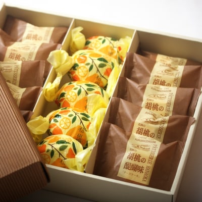 【3回定期便】チーズケーキ「胡桃の醍醐味」と檸檬ケーキの詰め合わせ|御菓子処花岡