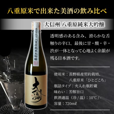 【ギフト包装】日本酒 大信州ひとごこち、坐kura金紋錦飲み比べ