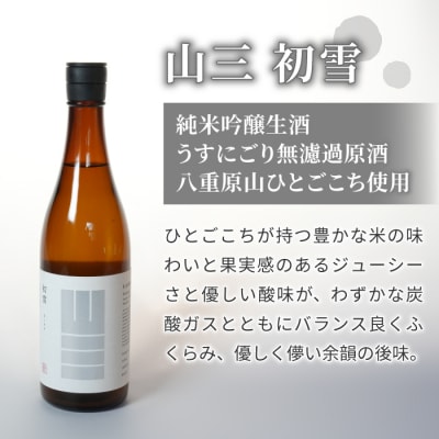 「八重原産ひとごこち・山恵錦」でできた日本酒 山三酒造「初雪」「山霞」2本 飲み比べ セット