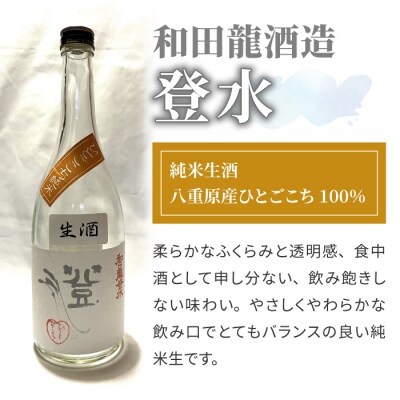 「八重原産ひとごこち」でできた日本酒 和田龍酒造「登水」