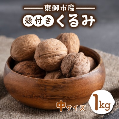 信濃くるみ殻付き1kg(中サイズ)【長野県東御市産ブランド】某テレビ番組でも紹介♪令和7年産新物