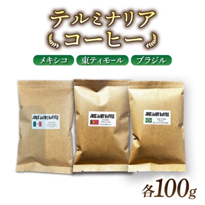 【粉に挽く】産地違いコーヒー豆　3種類飲み比べ各100g|テルミナリアコーヒー