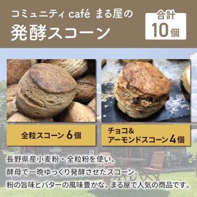 【6回定期便】発酵スコーン10個　コミュニティcafé まる屋※2025年3月以降発送予定
