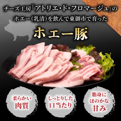 東御市産 ホエー豚 しゃぶしゃぶ 用 スライス約1.2kg (ロース、バラ肉、肩ロース 各400g)