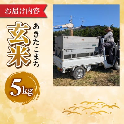 【田沢おらほ村】R7年産新米!あきたこまち　玄米5kg　※2025年11月中旬以降発送予定