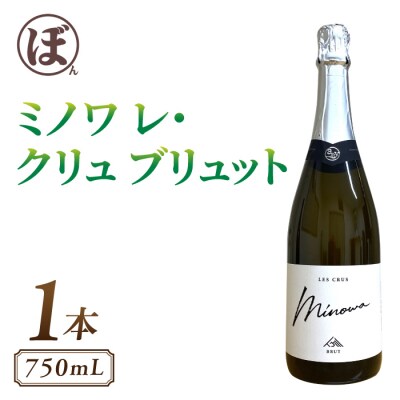 スパークリングワイン「ミノワ レ・クリュ・ブリュット」 1 本【ぼんじゅーる農園醸造所】