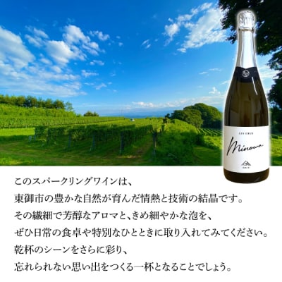 スパークリングワイン「ミノワ レ・クリュ・ブリュット」 1 本【ぼんじゅーる農園醸造所】