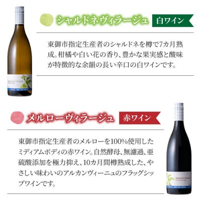 GI NAGANO認定ワイン　赤白飲み比べセット(メルローヴィラージュ、シャルドネヴィラージュ)