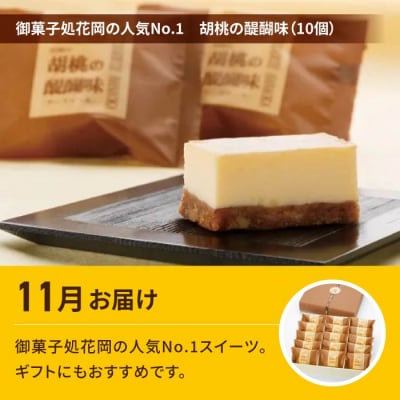 【2回定期便】高評価!シャインマスカットとご褒美スイーツ定期便(シャインマスカット/胡桃の醍醐味)