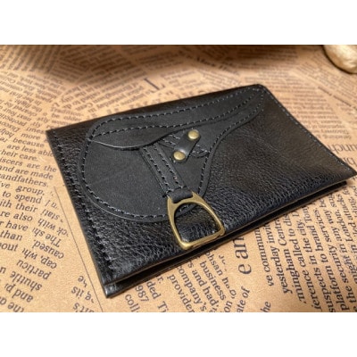 鞍型カード・名刺入れ(マチなし)ブラック