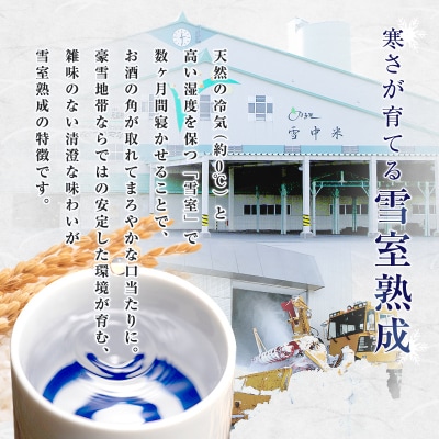 雪中蔵出し純米酒 雪なごり～瑞華～(720ml×1本)日本酒 淡麗 辛口 北海道産 n-0066