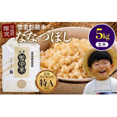 令和7年産 特Aランク米 ななつぼし 玄米 5kg【5月発送】nr-1131