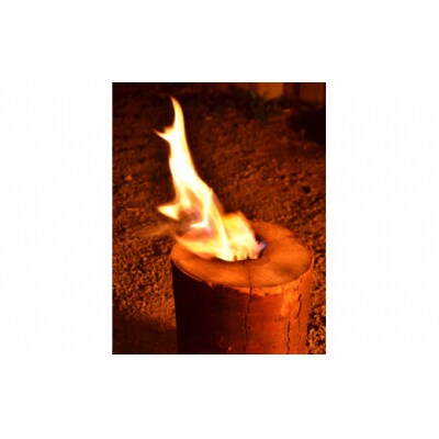 スウェーデントーチ(モデル「キャンドル」)白樺樹皮・五徳・追いだき用カラマツ薪付き n-0085