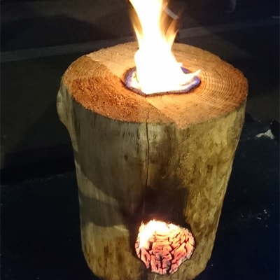 スウェーデントーチ モデル「ファイヤー」(五徳・白樺樹皮・追いだき用カラマツ薪付き) n-0086