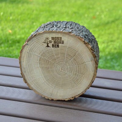 薪割り台(中)1個 (沼田町産カラマツ薪・白樺樹皮付き) キャンプ アウトドア用品 n-0087