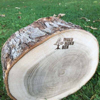 薪割り台(大)1個 (沼田町産カラマツ薪・白樺樹皮付き) キャンプ アウトドア用品 n-0072