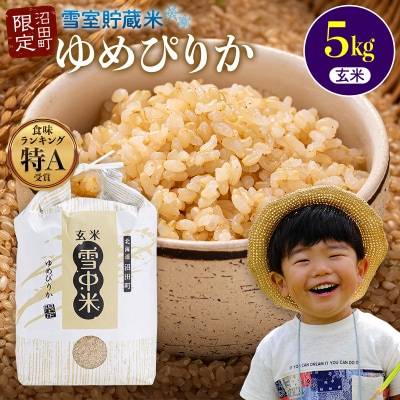 【先行予約】令和7年産 特Aランク米 ゆめぴりか 玄米 5kg【7月発送】nr-0467