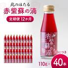 赤紫蘇の滴110g×40本 定期便 12か月 赤紫蘇 紫蘇ジュース 北のほたる 沼田町 n-0215
