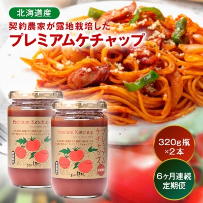 【定期便】プレミアムトマトケチャップ (320g瓶×2本×6ヶ月) n-0229