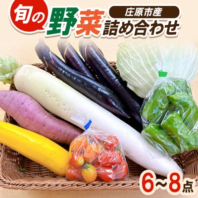 道の駅たかのスタッフ厳選!庄原市産「旬」の野菜詰め合わせ　6～8点
