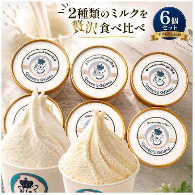ミルクの味わい比べセット 100ml×6個(2種×各3個)【Queen’s Gelato】