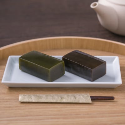 中村藤吉本店の小柄ようかん詰合せ[抹茶・ほうじ茶]と玄米茶ティーバッグ