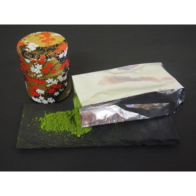 手摘み宇治抹茶の飲み比べセット(テアニン柄青)