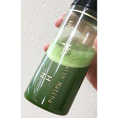 簡単抹茶ラテ(ハス柄クリア)