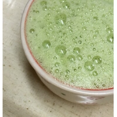 簡単抹茶ラテ(ハス柄クリア)