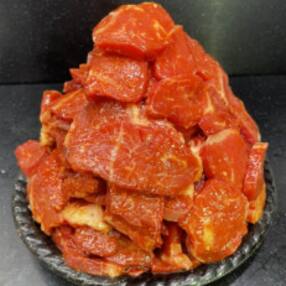 牛やわらかハラミ味付焼肉用1kg　(200g×5パック)　自家製タレ付